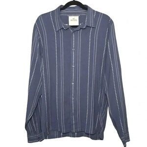 NWOT Hollister Men’s Long Sleeve Button Down Shirt Blue Size XL